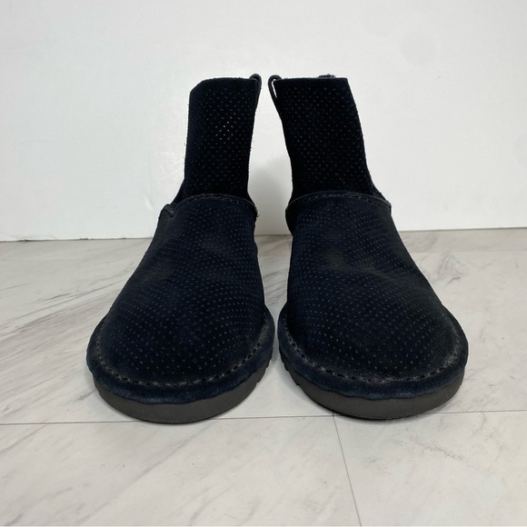 UGG Classic Unlined Perforated Black Mini Boot 9 - Picture 2 of 16